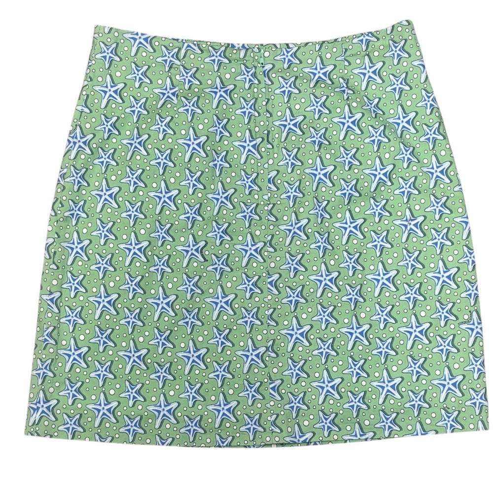 Vineyard Vines Starfish Print Pastel Cotton A-Line Mini Skirt Size 2 - Picture 2 of 16